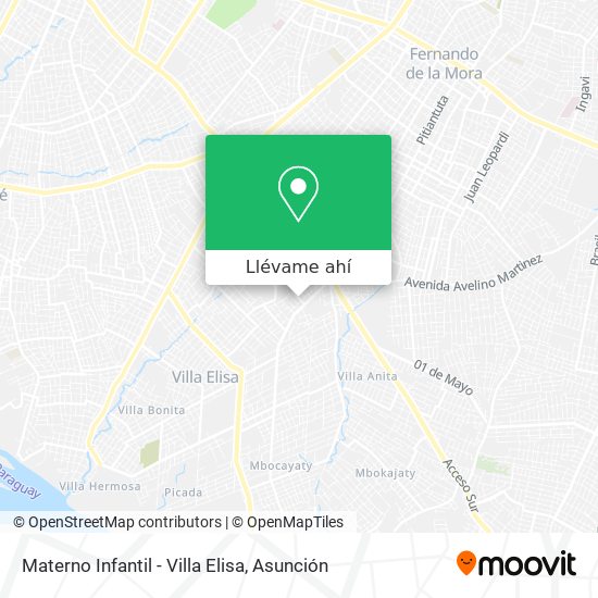 Mapa de Materno Infantil - Villa Elisa