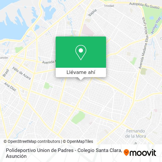 Mapa de Polideportivo Union de Padres - Colegio Santa Clara