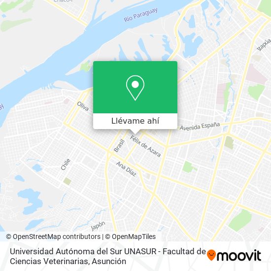 Mapa de Universidad Autónoma del Sur UNASUR - Facultad de Ciencias Veterinarias