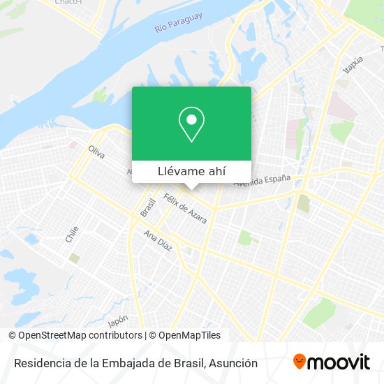 Mapa de Residencia de la Embajada de Brasil