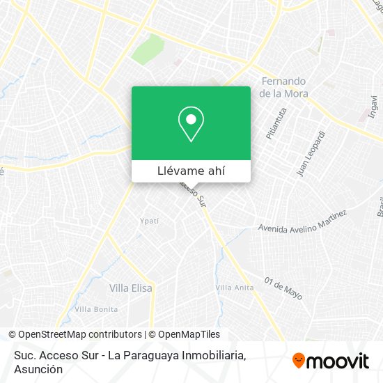 Mapa de Suc. Acceso Sur - La Paraguaya Inmobiliaria
