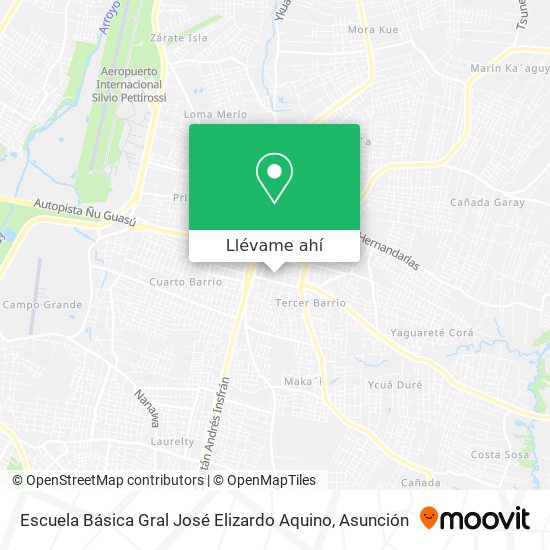 Mapa de Escuela Básica Gral José Elizardo Aquino