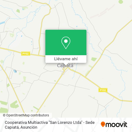 Mapa de Cooperativa Multiactiva "San Lorenzo Ltda" - Sede Capiatá