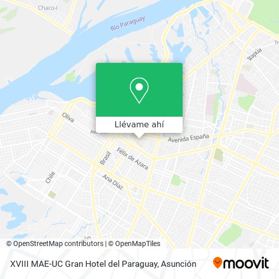 Mapa de XVIII MAE-UC Gran Hotel del Paraguay