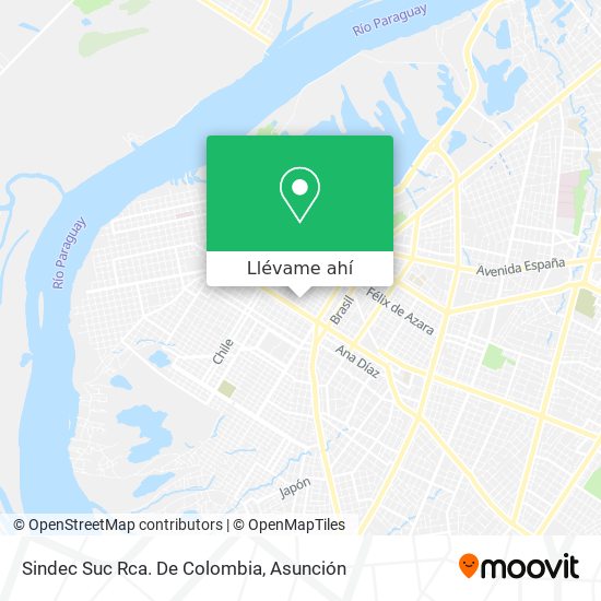 Mapa de Sindec Suc Rca. De Colombia