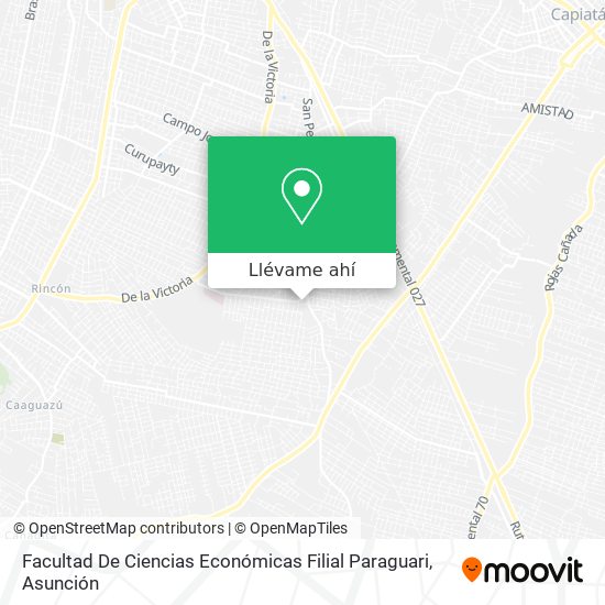 Mapa de Facultad De Ciencias Económicas Filial Paraguari