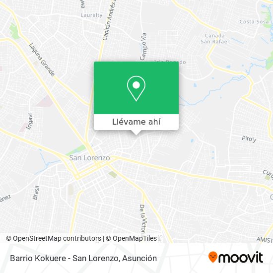 Mapa de Barrio Kokuere - San Lorenzo