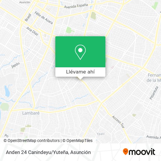 Mapa de Anden 24 Canindeyu/Yuteña