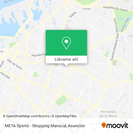 Mapa de META Sports - Shopping Mariscal