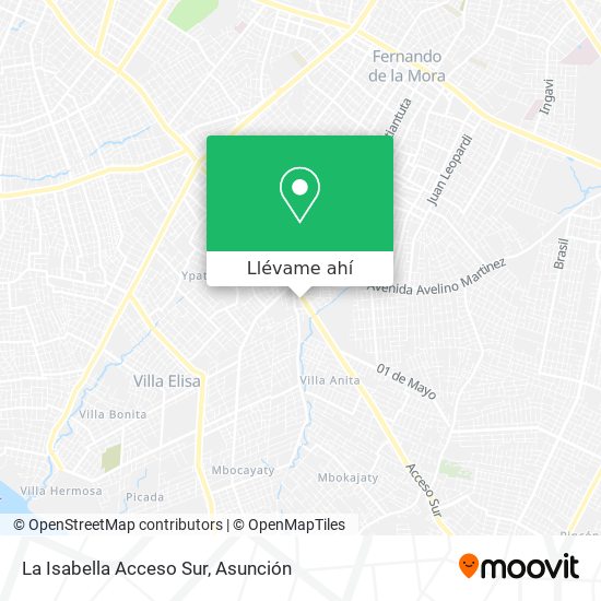 Mapa de La Isabella Acceso Sur