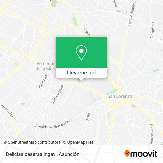 Mapa de Delicias caseras ingavi