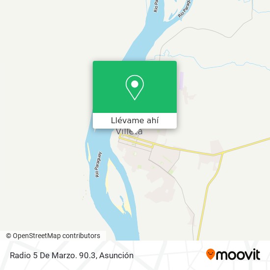 Mapa de Radio 5 De Marzo. 90.3