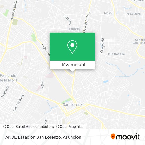 Mapa de ANDE Estación San Lorenzo