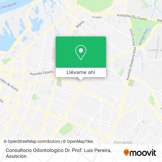 Mapa de Consultorio Odontologico Dr. Prof. Luis Pereira