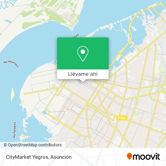 Mapa de CityMarket Yegros