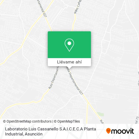 Mapa de Laboratorio Luis Cassanello S.A.I.C.E.C.A Planta Industrial