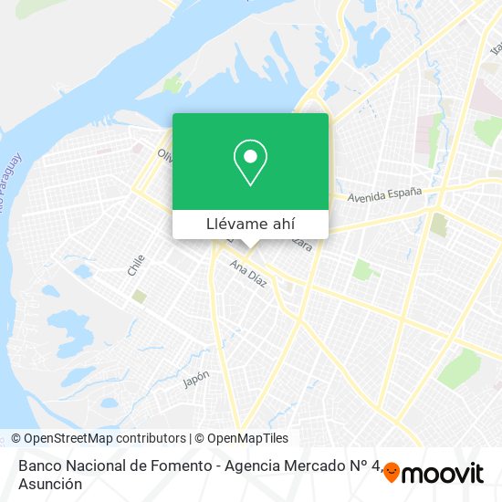 Mapa de Banco Nacional de Fomento - Agencia Mercado Nº 4