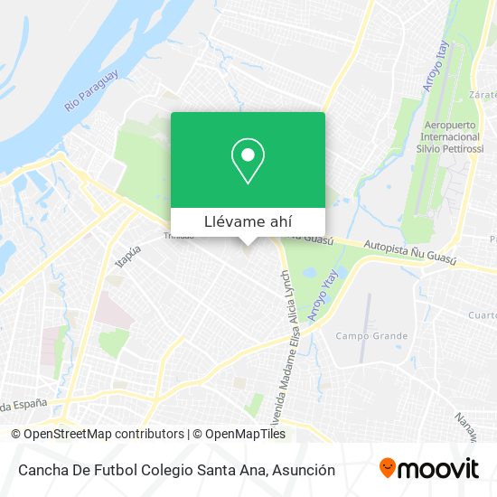 Mapa de Cancha De Futbol Colegio Santa Ana