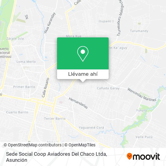Mapa de Sede Social Coop Aviadores Del Chaco Ltda