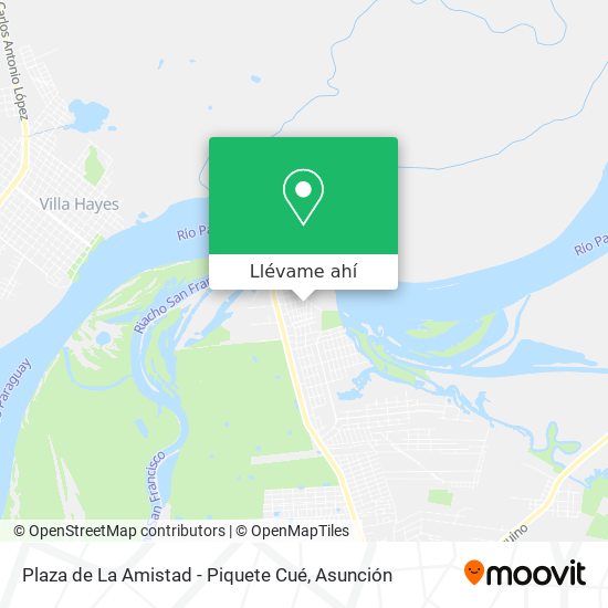 Mapa de Plaza de La Amistad - Piquete Cué