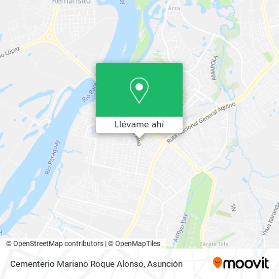Mapa de Cementerio Mariano Roque Alonso