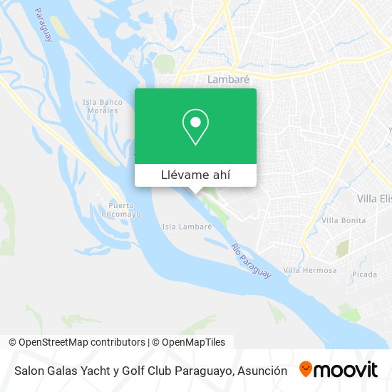 Mapa de Salon Galas Yacht y Golf Club Paraguayo