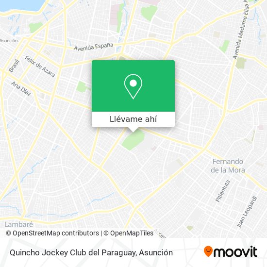 Mapa de Quincho Jockey Club del Paraguay