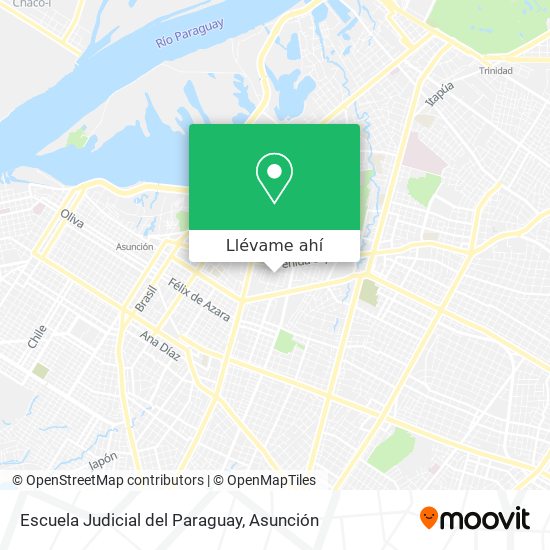Mapa de Escuela Judicial del Paraguay