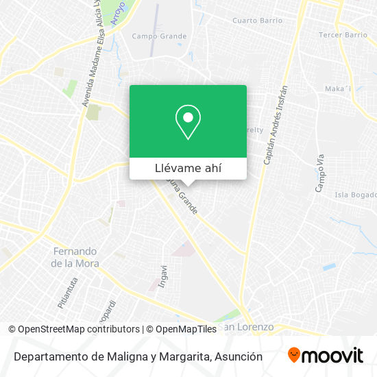Mapa de Departamento de Maligna y Margarita