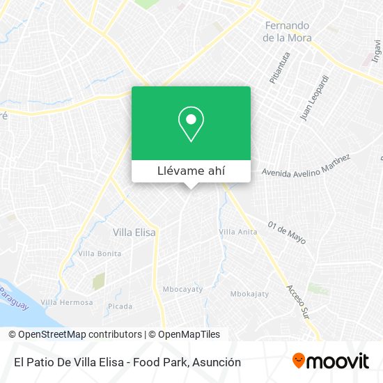 Mapa de El Patio De Villa Elisa - Food Park