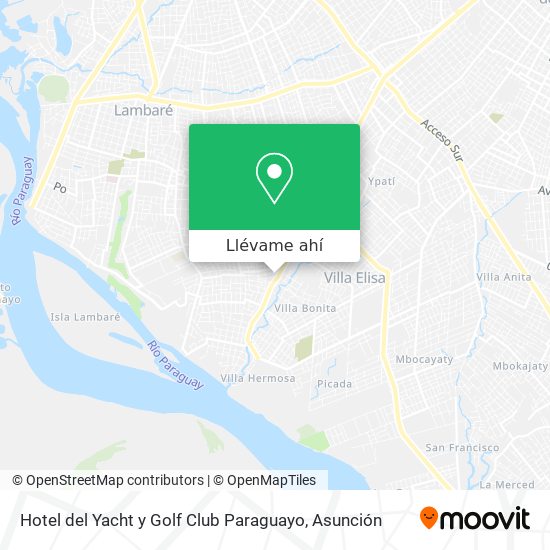Mapa de Hotel del Yacht y Golf Club Paraguayo