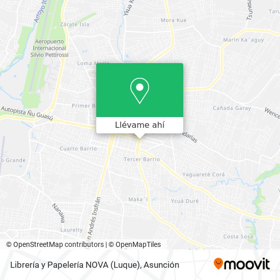 Mapa de Librería y Papelería NOVA (Luque)