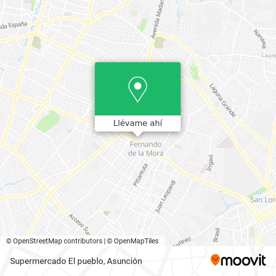 Mapa de Supermercado El pueblo