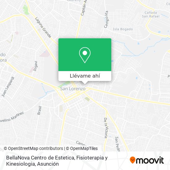 Mapa de BellaNova Centro de Estetica, Fisioterapia y Kinesiologia