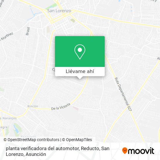 Mapa de planta verificadora del automotor, Reducto, San Lorenzo