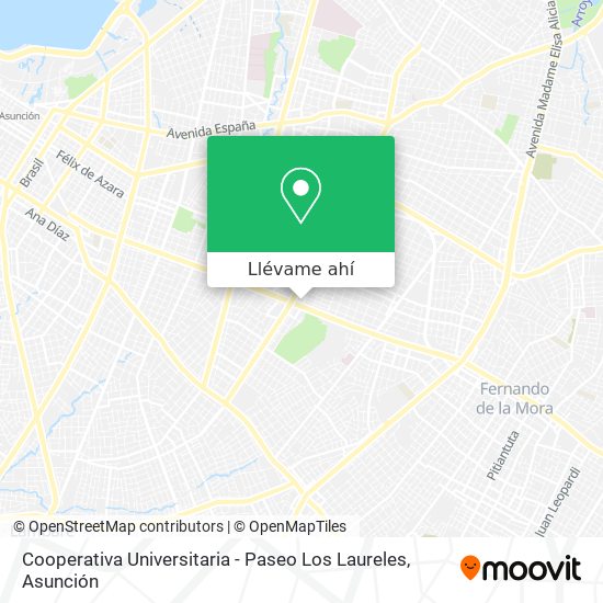 Mapa de Cooperativa Universitaria - Paseo Los Laureles