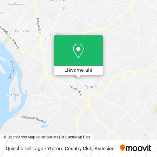 Mapa de Quincho Del Lago - Ytororo Country Club