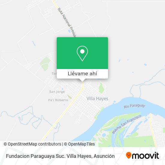 Mapa de Fundacion Paraguaya Suc. Villa Hayes