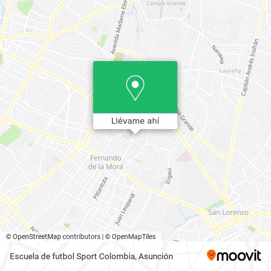 Mapa de Escuela de futbol Sport Colombia