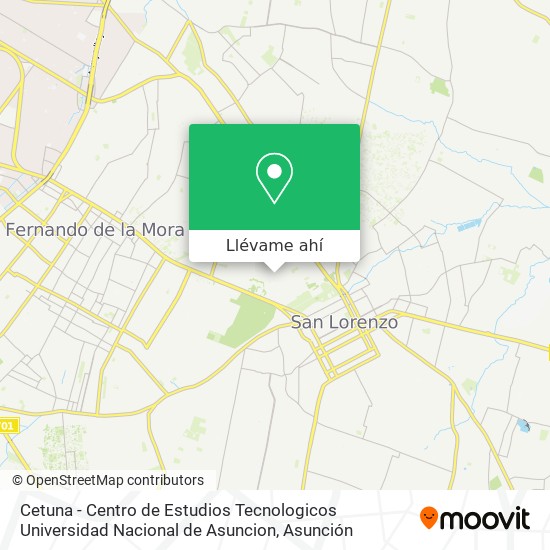 Mapa de Cetuna - Centro de Estudios Tecnologicos Universidad Nacional de Asuncion