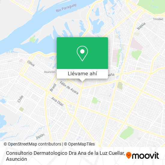 Mapa de Consultorio Dermatologico Dra Ana de la Luz Cuellar