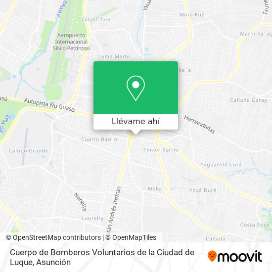 Mapa de Cuerpo de Bomberos Voluntarios de la Ciudad de Luque