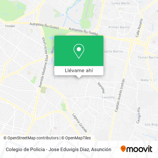 Mapa de Colegio de Policia - Jose Eduvigis Diaz