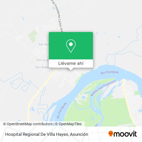 Mapa de Hospital Regional De Villa Hayes