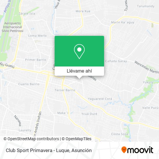 Mapa de Club Sport Primavera - Luque