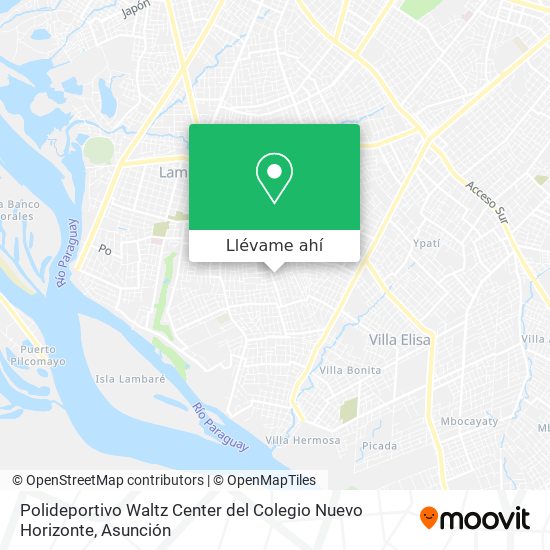 Mapa de Polideportivo Waltz Center del Colegio Nuevo Horizonte