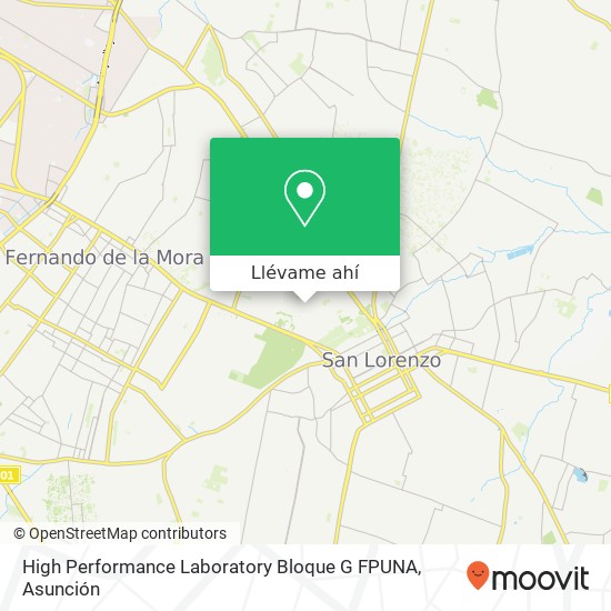 Mapa de High Performance Laboratory Bloque G FPUNA