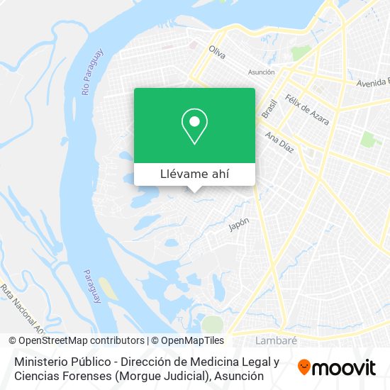Mapa de Ministerio Público - Dirección de Medicina Legal y Ciencias Forenses (Morgue Judicial)