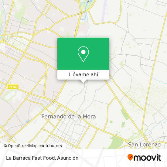 Mapa de La Barraca Fast Food