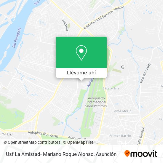 Mapa de Usf La Amistad- Mariano Roque Alonso